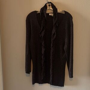 Coldwater Creek Brown shimmer Cardigan Sweater